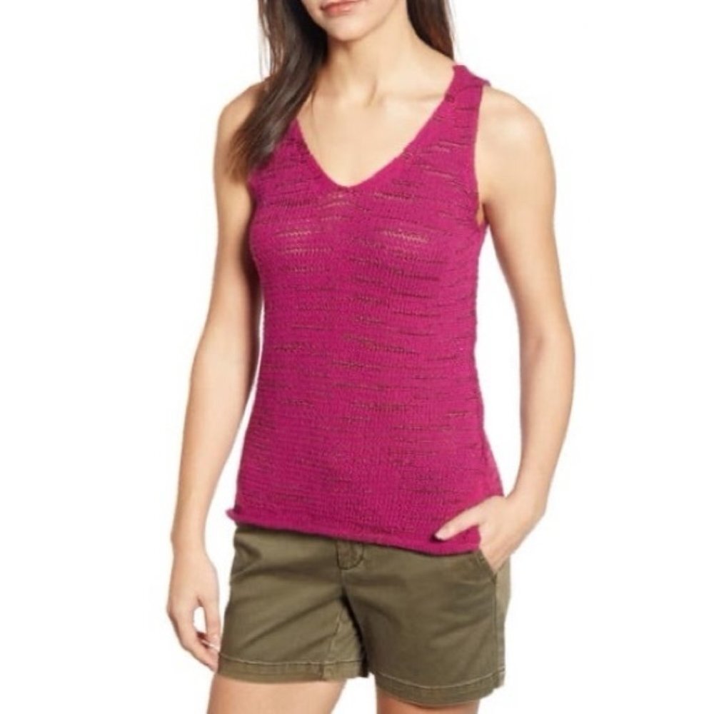 Caslon Sweater Purple Fuchsia Tank Top